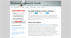 Desktop Screenshot of businessresearchguide.com