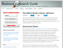 Tablet Screenshot of businessresearchguide.com